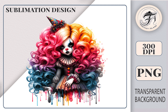Download Gothic Halloween Clown Girl Clipart PNG - Art Collection