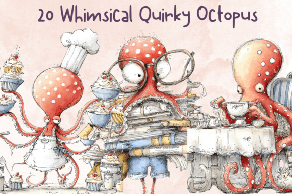 Download Whimsical Quirky Octopus Clipart - Art Collection