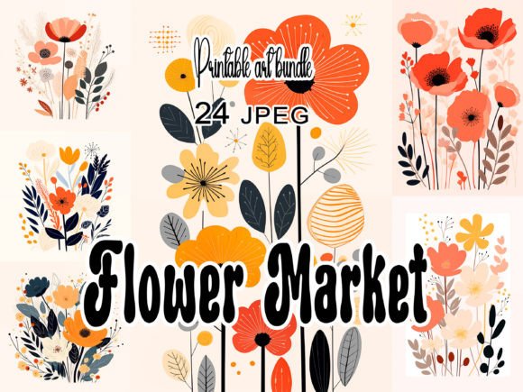 Download Flower Market Printable Art Bundle - Art Collection