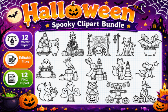 Download Halloween Spooky Clipart Bundle - Art Collection