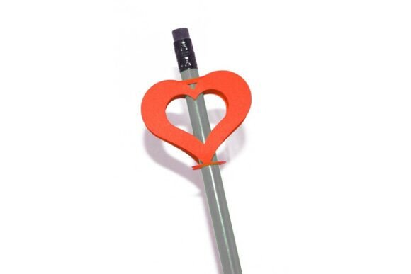 Download 3d Double Sided Pencil Topper Heart Shap - Art Collection