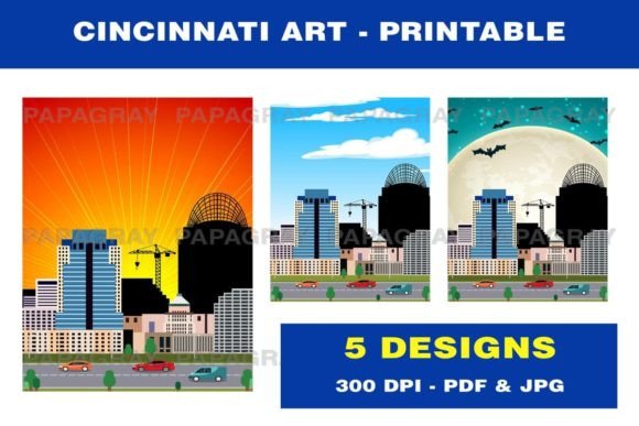 Download Cincinnati Skyline Printable Artwork - Art Collection