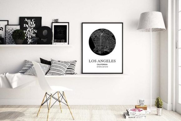 Download Los Angeles Map Wall Decor Printable Art - Art Collection