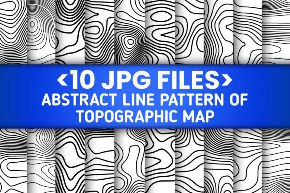 Download 10 Set Topographic Line Map Part 1 - Art Collection