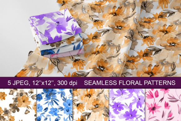 Download Watercolor Seamless Floral Patterns - Seamless Collection