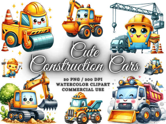 Download Construction Vehicles Clipart Png Bundle - Art Collection