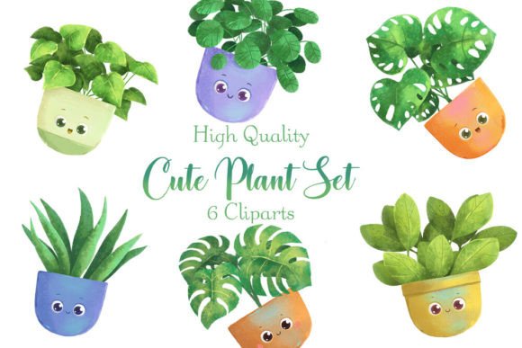 Download Cute Plants Kawaii Style Clipart - Art Collection