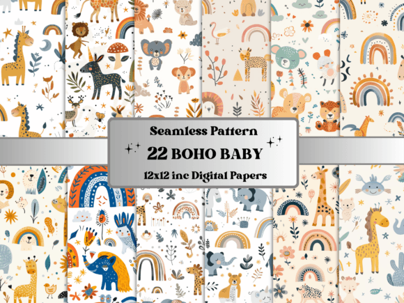 Download Seamless Boho Doodle Pattern Paper - Seamless Collection