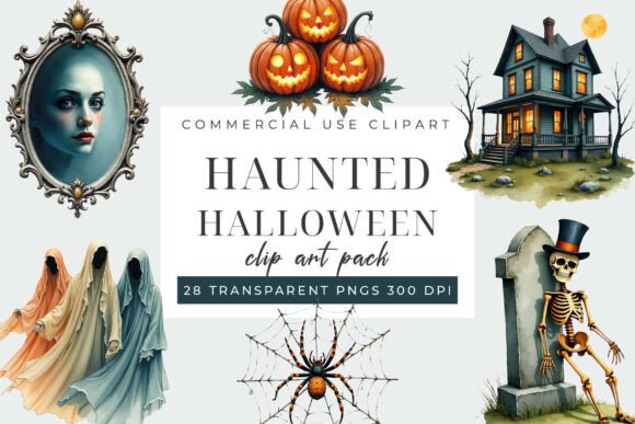 Download Spooky Haunted Halloween Clipart PNG - Art Collection