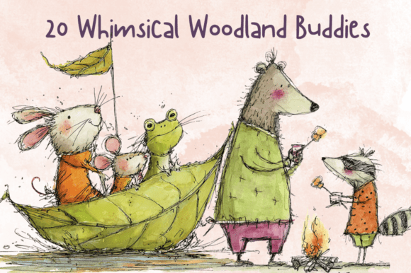 Download Woodland Buddies Whimsical Clipart - Art Collection