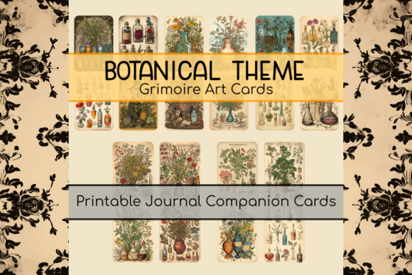 Download Botanical Grimoire Printable Art Cards - Art Collection