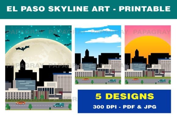 Download El Paso Skyline – Printable Artwork - Art Collection