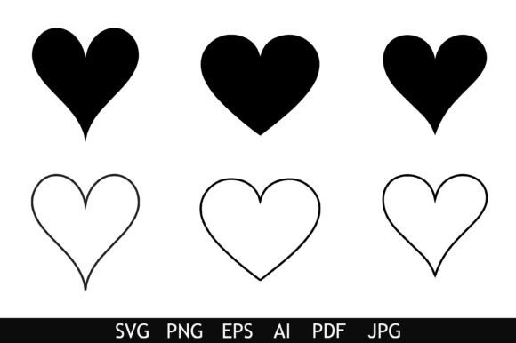 Download Basic Heart Shape Clipart Set - Art Collection