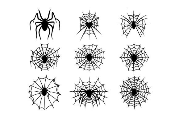 Download Spider Silhouettes, Cobwebs Vector Art - Art Collection
