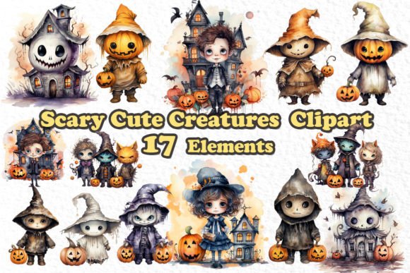 Download Scary Cute Creatures Clipart Halloween - Art Collection