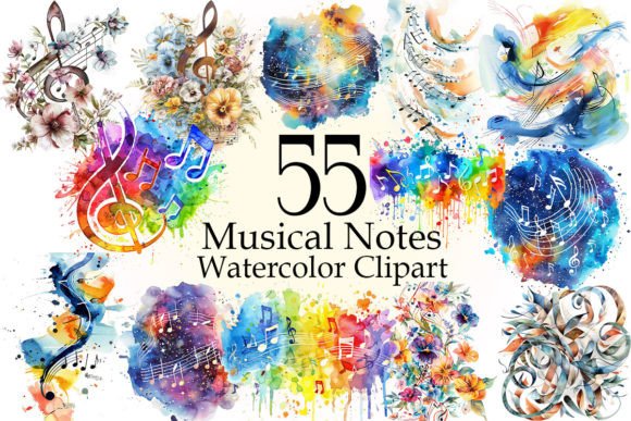 Download Musical Notes Clipart Bundle - Art Collection