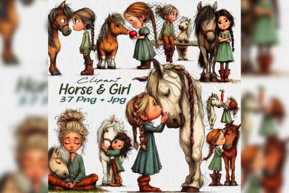 Download Horse Girl PNG Clipart Equestrian Art - Art Collection