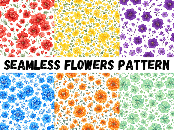 Download Seamless Flowers Background Pattern - Seamless Collection