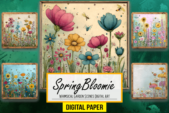 Download Whimsical Garden Scenes Digital Artwork - Art Collection