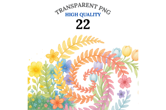Download 22 Floral Rainbow Clipart - Art Collection