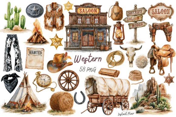 Download Western Clipart Bundle - Art Collection