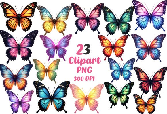 Download Colorful Spring Butterflies PNG Clipart - Art Collection