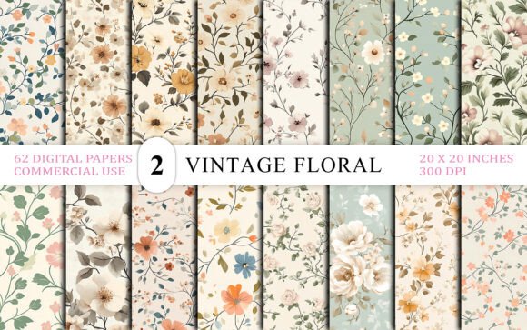 Download Seamless Vintage Floral Wallpaper Bg - Seamless Collection