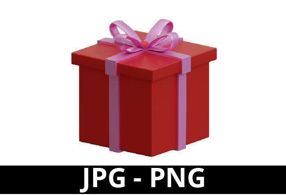 Download 3d Rendered Red Gift Box with Pink Ribbon - Pink Collection