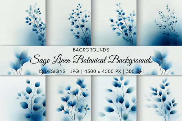 Download Sage Linen Botanical Backgrounds - Sage Collection
