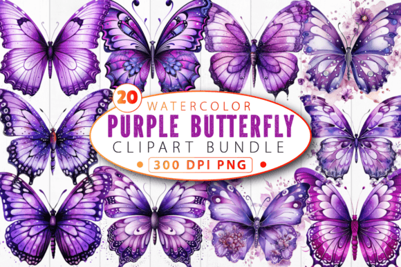 Download Purple Butterfly Sublimation Clipart Bun - Art Collection
