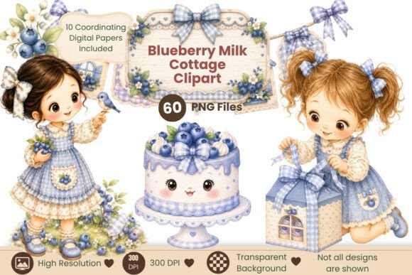 Download Blueberry Milk Cottage Clipart - Art Collection