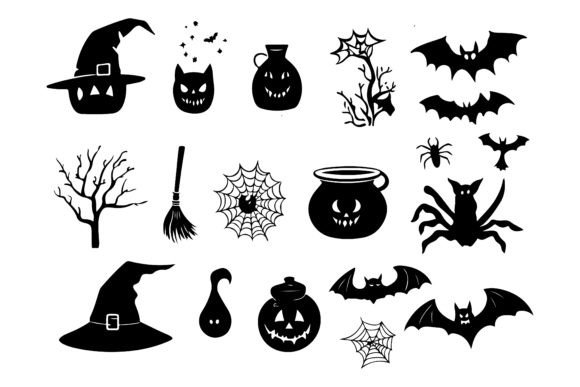 Download Spider Silhouettes, Cobwebs Vector Art - Art Collection