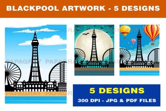 Download Blackpool Skyline Printable Artwork - Art Collection