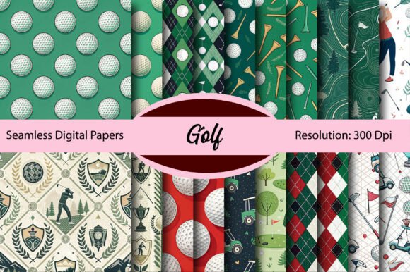 Download Golf Seamless Digital Paper - Seamless Collection