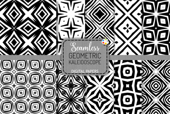 Download Seamless Geometric Kaleidoscope Patterns - Seamless Collection