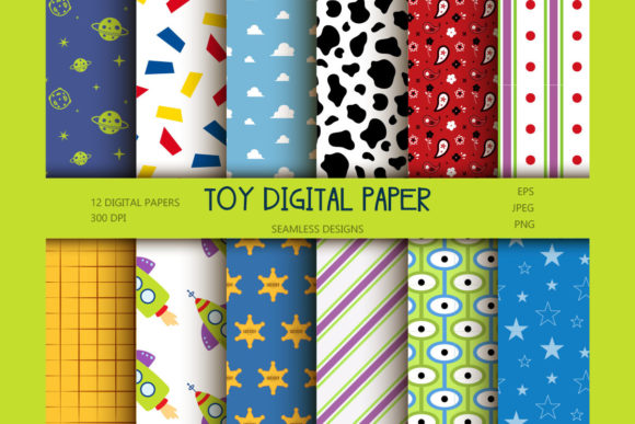 Download Toy Seamless Patterns, Scrapbook Papers - Seamless Collection