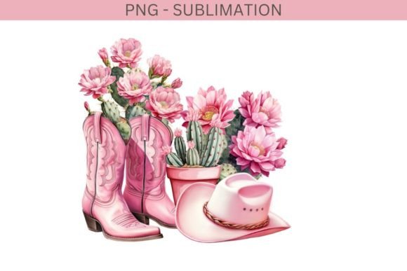 Download Cowgirl Boots PNG Digital Art, Cactus - Art Collection