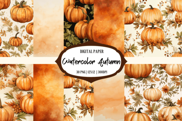 Download Watercolor Autumn Background| Seamless - Seamless Collection