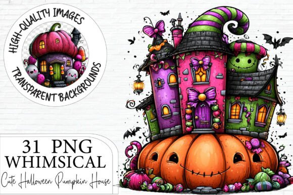 Download Cute Halloween Pumpkin House Clipart - Art Collection