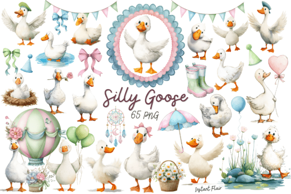 Download Silly Goose Clipart Bundle - Art Collection