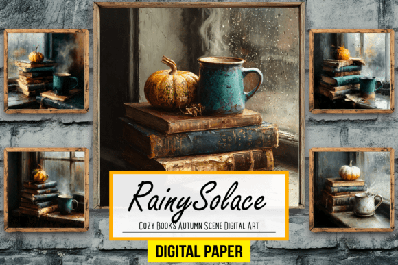 Download Cozy Books Autumn Scene Digital Artwork - Art Collection
