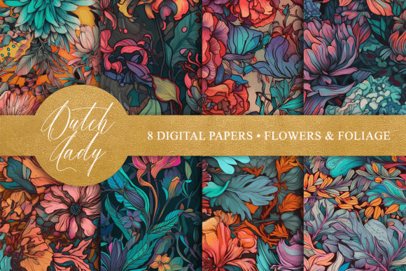 Download Seamless Flowers &amp; Foliage Patterns - Seamless Collection