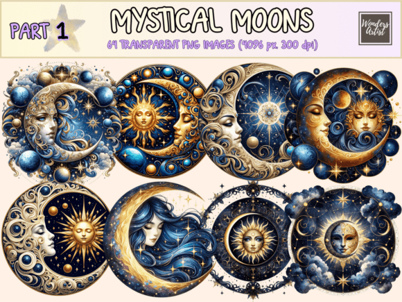 Download Mystical Moons Clipart - Art Collection