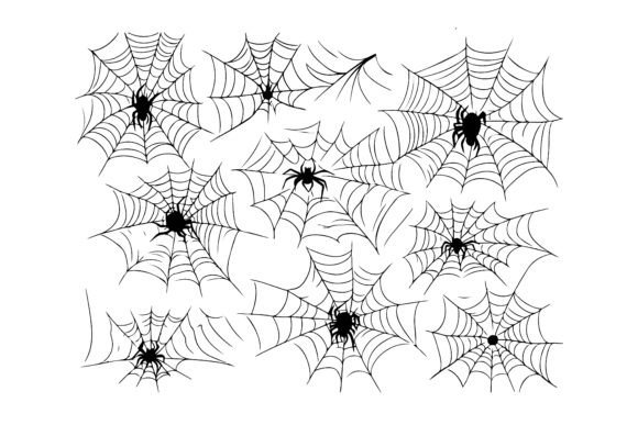 Download Spider Silhouettes, Cobwebs Vector Art - Art Collection