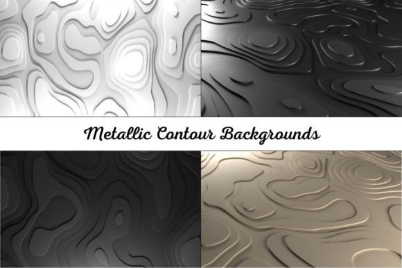 Download Metallic Contour Backgrounds - Metallic Collection