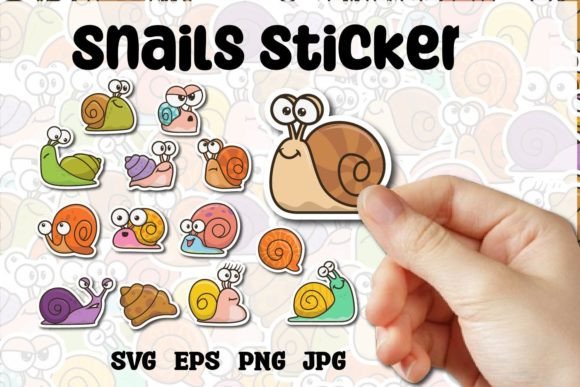 Download Snails Sticker Printable Clipart - Art Collection