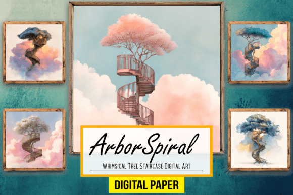 Download Whimsical Tree Staircase Digital Artwork - Art Collection