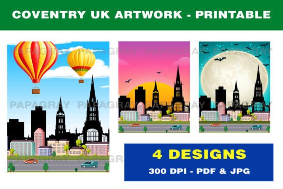 Download Coventry UK Skyline Printable Artwork - Art Collection