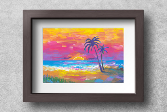 Download Palms Beach Sunset Printable Art - Art Collection