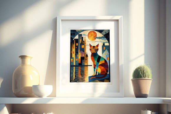 Download Cat by the Quay, Digital Artwork,10 JPGs - Art Collection